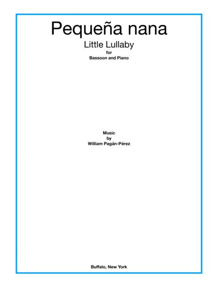 Free Sheet Music Little Lullaby Pequea Nana For Bassoon And Piano