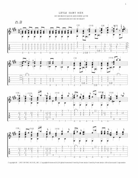 Little Saint Nick For Fingerstyle Guitar Sheet Music