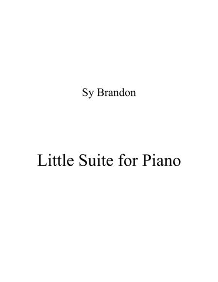 Little Suite For Piano Sheet Music