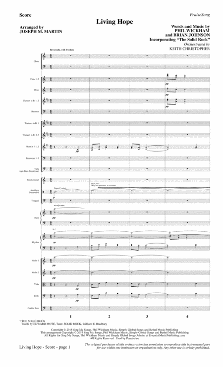 Free Sheet Music Living Hope Arr Joseph M Martin Full Score