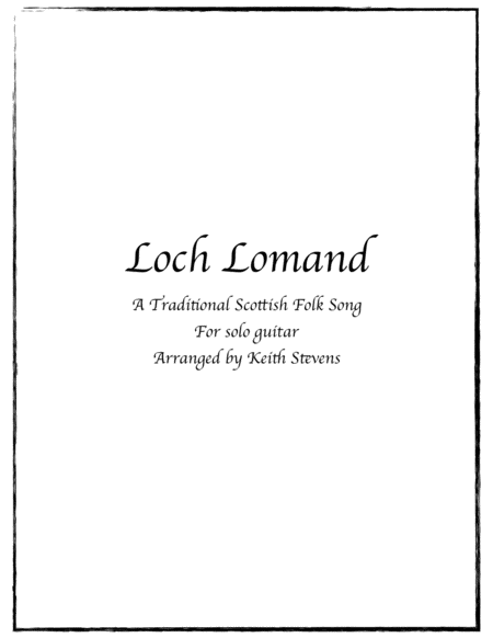 Loch Lomand Sheet Music