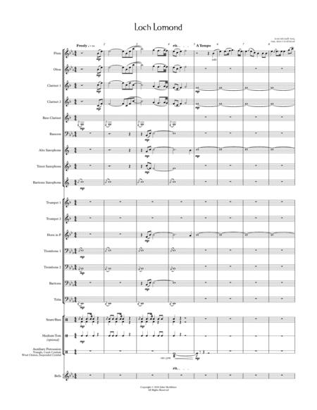 Loch Lomond For Concert Band Sheet Music