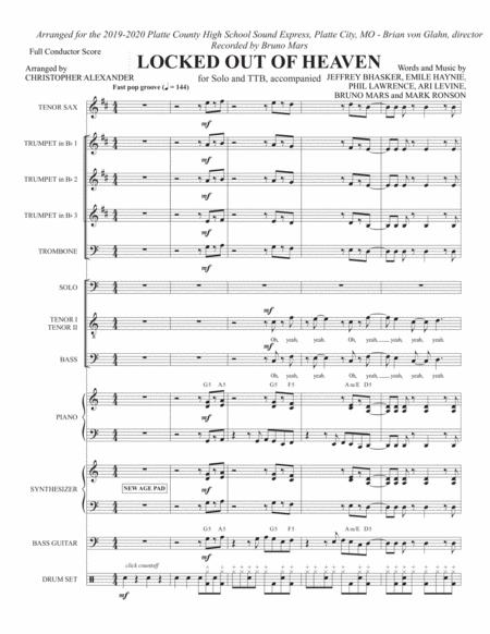 Free Sheet Music Locked Out Of Heaven Full Score And Parts