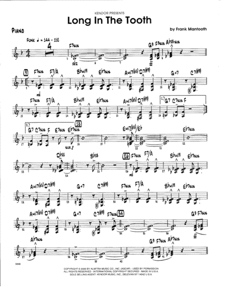 Long In The Tooth Vibes Sheet Music