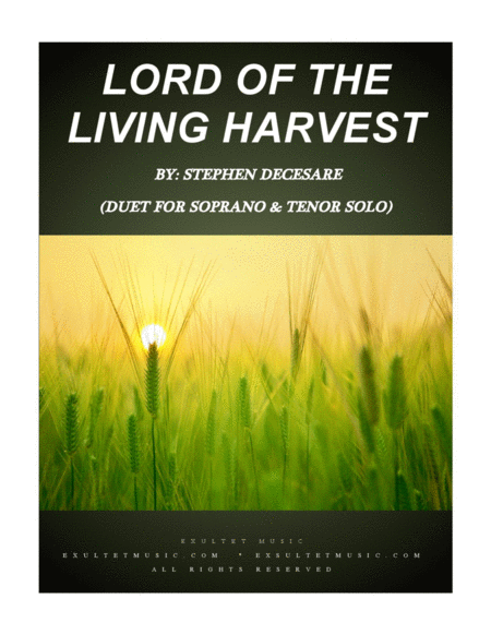 Lord Of The Living Harvest Duet For Soprano And Tenor Solo Sheet Music