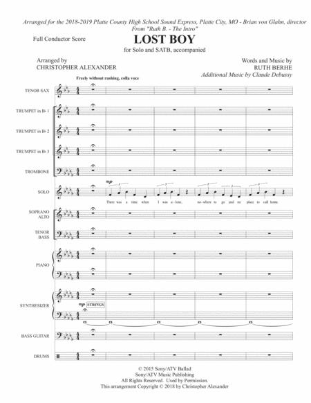 Lost Boy Full Score And Parts Sheet Music