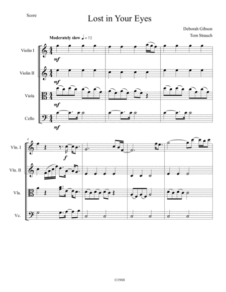 Lost In Your Eyes Sheet Music