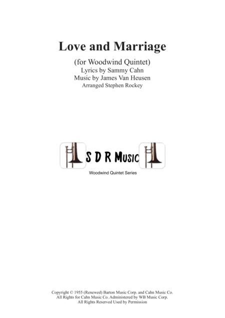 Love And Marriage For Woodwind Quintet Sheet Music