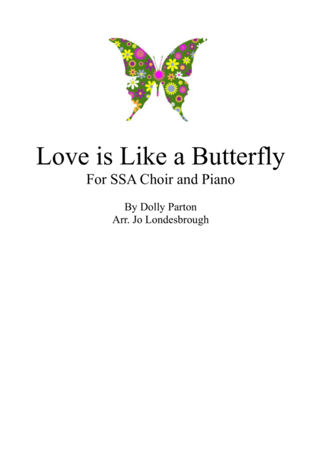 Love Is Like A Butterfly Sheet Music