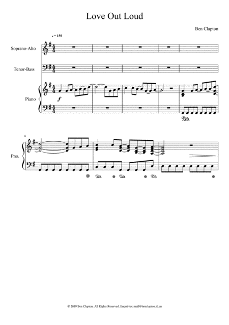 Free Sheet Music Love Out Loud