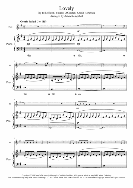 Lovely Flute With Piano Accompaniment Sheet Music