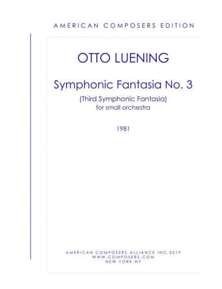 Free Sheet Music Luening Symphonic Fantasia No 3