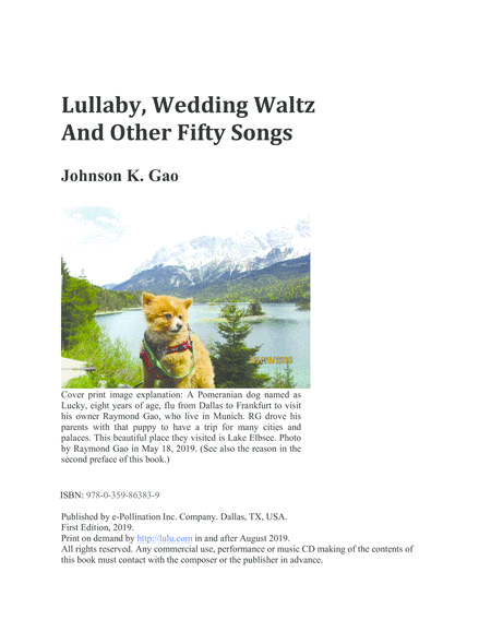 Free Sheet Music Lullaby Wedding Waltz And Other Fifty Songs Downloadable Version