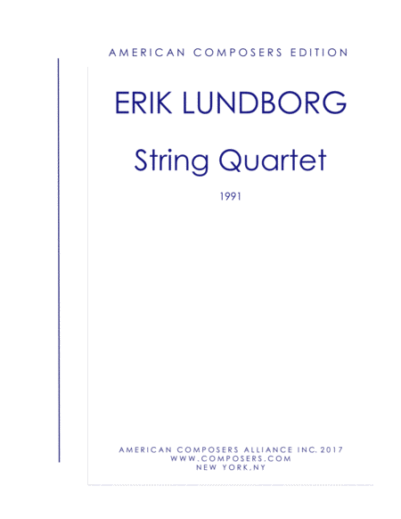 Lundborg String Quartet Sheet Music