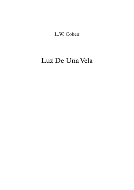 Luz De Una Vela Sheet Music