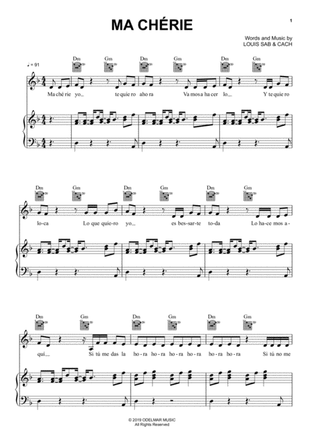 Ma Chrie Sheet Music