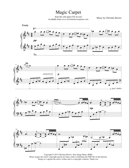 Free Sheet Music Magic Carpet