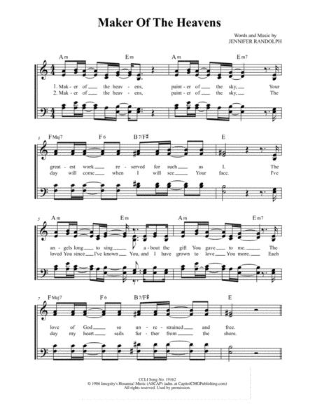 Free Sheet Music Maker Of The Heavens