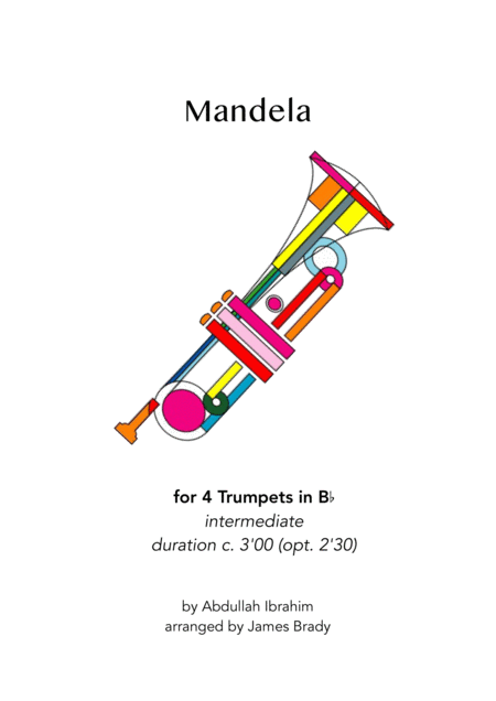 Mandela South African Tune Arranged For 4 Trumpets In Bb Sheet Music