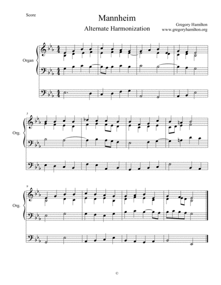 Mannheim Lead Us Heavenly Father Alternate Harmonization Sheet Music