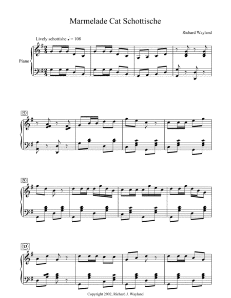 Marmelade Cat Sheet Music