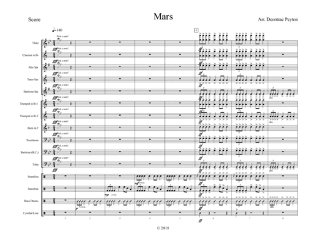 Mars For Marching Band Sheet Music