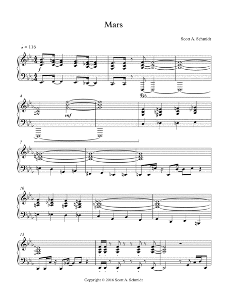 Mars Sheet Music