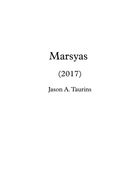 Free Sheet Music Marsyas