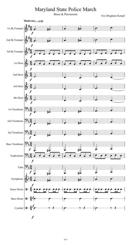 Maryland State Police March Sheet Music