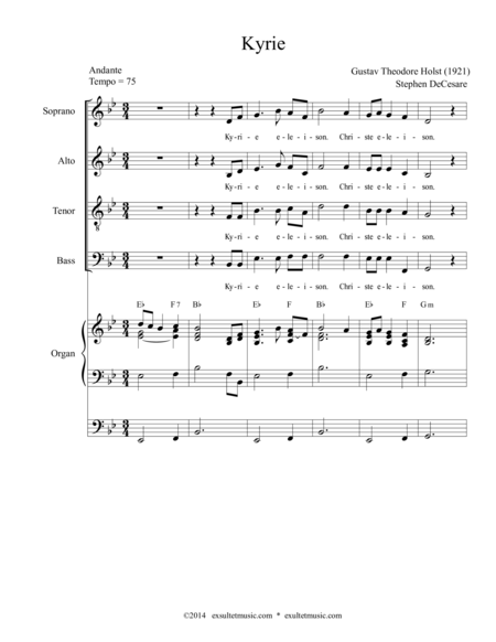 Mass Of Saint Cecilia Vocal Score Sheet Music