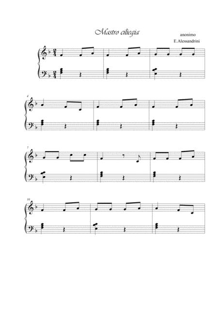 Mastro Ciliegia Sheet Music