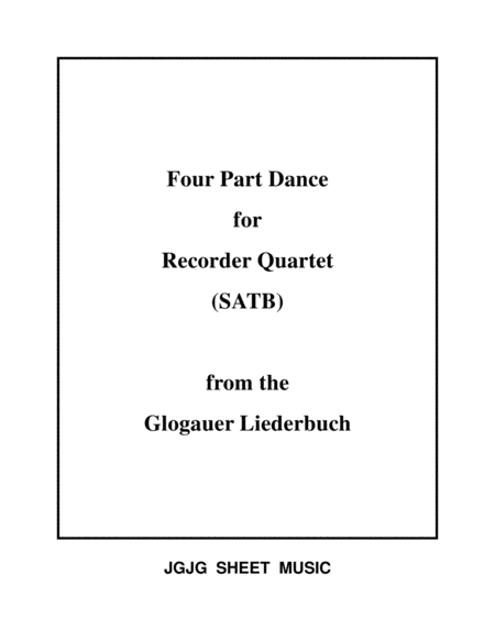 Free Sheet Music Medieval Dance For Recorder Quartet