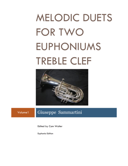 Melodic Duets For Two Euphoniums Treble Clef Bb Sheet Music