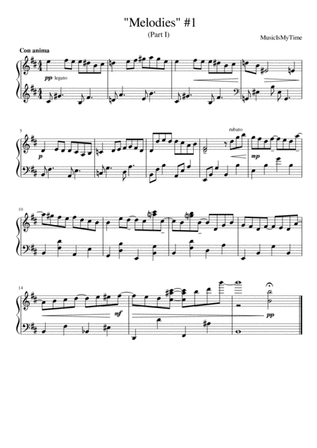 Melodies Part I Sheet Music