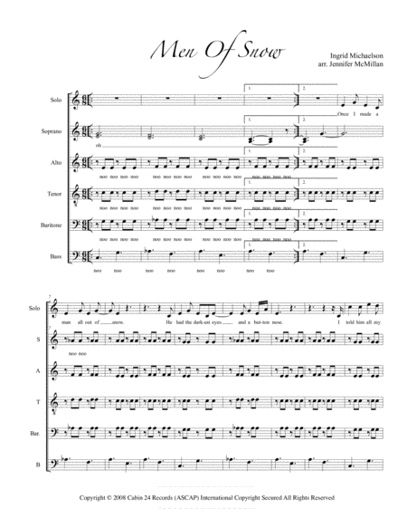 Men Of Snow Sheet Music