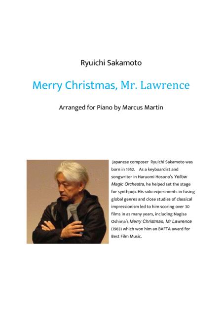 Merry Christmas Mr Lawrence Arranged For Solo Piano Sheet Music