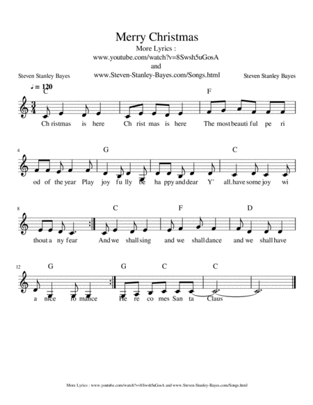 Merry Christmas Sheet Music