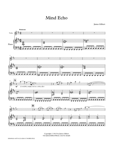 Mind Echo Sheet Music