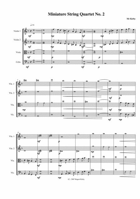 Free Sheet Music Miniature String Quartet No 2 A La Baroque