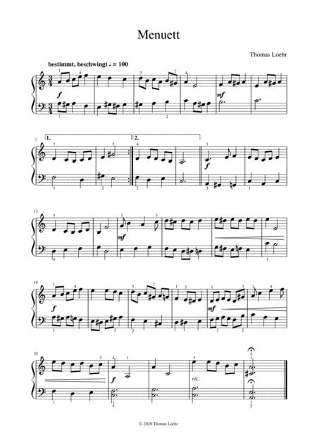 Minuet For Piano Sheet Music