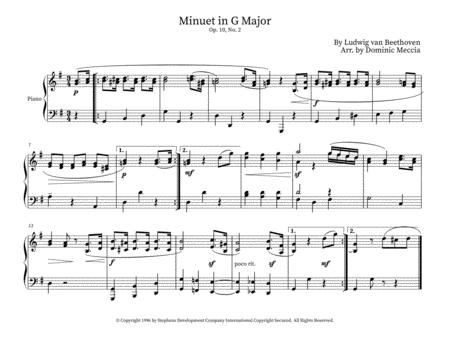 Free Sheet Music Minuet In G Op 10 No 2