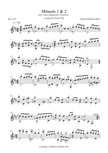 Minuets 1 2 Sheet Music