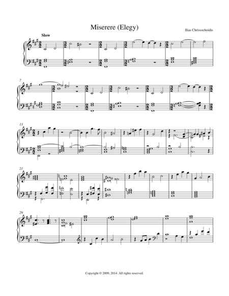 Miserere Elegy Sheet Music