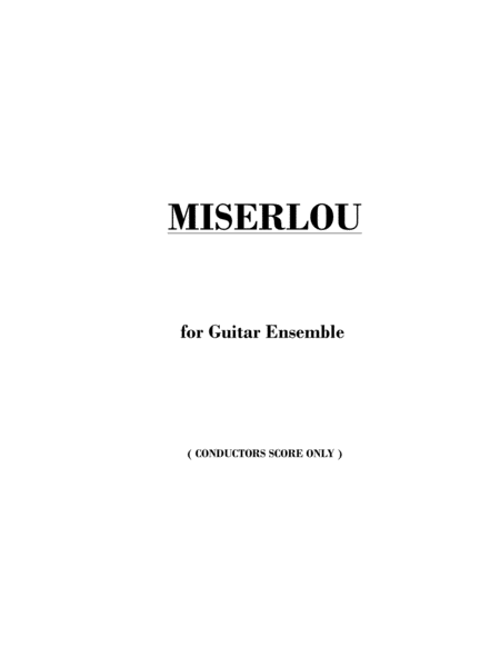 Miserlou Guitar Ensemble Score Only Sheet Music