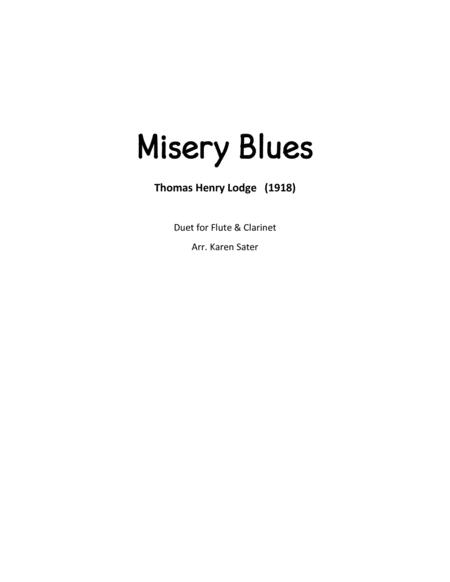 Misery Blues Henry Lodge 1918 Flute And Clarinet Duet Sheet Music