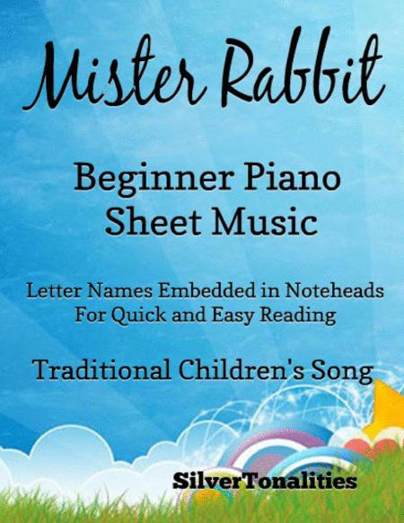 Free Sheet Music Mister Rabbit Beginner Piano Sheet Music