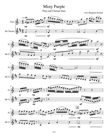 Free Sheet Music Misty Purple