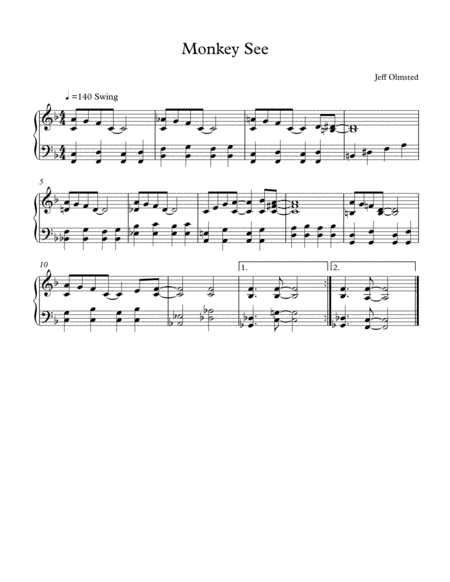 Free Sheet Music Monkey See