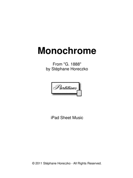 Monochrome For Ipad Sheet Music