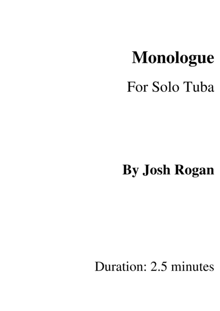 Free Sheet Music Monologue For Solo Tuba